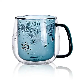  Top Quality Reusable Cup Colored Double Wall Glass Coffee Mugs Milk Cup