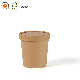  100% Food Grade Eco Disposable Kraft Paper Cup with Paper Lid