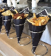  French Fries Holder Paper Cones Cups OEM 12oz French Fries Take Away Cup Disposable Paper French Fries Cup for Waffle Popcorn