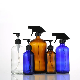 Round Boston 500ml Amber Glass Foaming Hand Liquid Soap Dispenser Bottle Pump