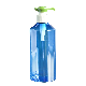  450ml Cylindrical Bottle Pet Plastic Shower Gel Shampoo Bottle Custom 28 Tooth Lotion Pump