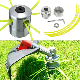  Aluminum Grass Trimmer Head with 4 Lines Brush Cutter Head Lawn Mower Accessories Cutting Line Head for Strimmer Replacement