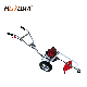  Trolley Gx35 Gasoline 4 Stroke Hand Push Grass Cutter Machine Brush Cutter with Wheels