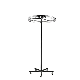  Chrome Adjustable Height Belts Display Rack with 5 Casters