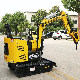  Crawler Hydraulic 1 Ton Digger Small Bucket Excavator Mini Agricultural Hook Machine with Brand Product