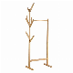  New Design Free Standing Metal Wood Heavy Duty Clothes Rail Garment Display Stand Clothes Rack