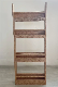  Natural Nordic Wooden 4-Tier Spice Rack, Tall Organizer Cabinet Display Wall Shelves, Rustic Wall Mounted Shelf for Kitchen Farmhouse Bathroom Decor