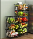  Kitchen Vegetable Racks Vegetable Racks Multi-Layer Floor-to-Ceiling Fruit and Vegetable Storage Baskets Fruit Storage Racks Household Vegetable Baskets with Wh
