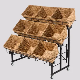  Storage Supermarket 3 Tier Metal Foldable Wooden Fruit and Vegetable Display Rack