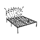 Can Be Customized Light Luxury Crown Double Iron Frame Bed Metal Bed