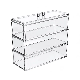 Three Layer Rectangular Acrylic Storage Rack manufacturer