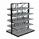  Material Wire Mesh Sheet Supermarket Shelf Multilayer Double Side Display Stand Convenience Display Rack