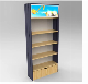  Wood Wooden MDF Store Pegboard Floor Lighting Display