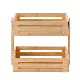  Bamboo Fruit Basket Stand Storage, Large Capacity Wooden Organizer Bread Vegetable Holder Display Snacks Food Rack