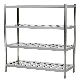  OEM ODM Custom Customizable Stainless Steel Light Heavy Weight Warehouse Storage Display Goods Supermarket Shelf Factory Direct Sale Metal Storage Rack