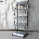 OEM Movable Metal Magazine Display Rack with 4 Wheels