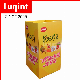  Luqint Custom Supermarket Advertising Pop Paper Floor Pallet Snacks Cardboard Food Display Stand Rack Shelf