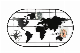  Metal Black World Map Style Wall Hangings Decoration Accessories Card Photo Holder Display Rack for Home Decor