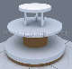  Modern 3 Tier White Round Island Display Rack (SZ-WDR030)