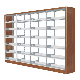  Double Side Steel Wooden Bookstore School Library Furniture Book Shelf Display Book Rack