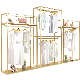Custom Metal Gold Stainless Steel Clothing Racks /Display Stands