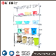  Popular Good Price Chrome 5 Shelf Double-Sided Shop Metal Wire Display Rack