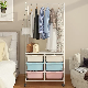  Home Bedroom Furniture Cloth Hanging Rack Storage Removing Shelf Display Stand Rack
