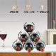 Home Metal Black Triangle Wine Bottle Stand Storage Display Wine Racks