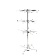  Elegant Countertop Wire Jewelry Display Rack with 3 Tiers