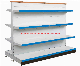  Supermarket Shelf Store Gondola Display Rack with Perforated Back Panels
