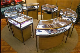  Luxury Jewelry Shop Stainless Steel Display Table Metal Rack