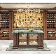  Commercial Design Wooden Display Luxury Wall Large Wine Shelf Cellar Whiskey Glass Display Wine Rack Cabinet for The Home