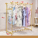  Store Hanging Cloth Showroom Rack Stainless Steel Clothing Display Stand