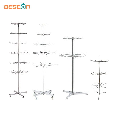 Flooring Iron Metal Stand Chrome Display Rack