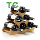  Factory Price Bamboo Wine Display Rack Countertop Wine Rack Wine Storage Shelf 6 Bottles Wine Storage Holder Stand
