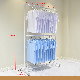 Portable Boutique Dring Stand for Sale 2 Tiers Clothes Display Rack Metal