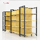 Dragonshelf Best Price Supermarket Four-Column Shelving Wood Grain Steel Display Racks