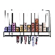  Custom Wall Mount Black Metal Toothpaste Wall Hanging Essential Oil Hair Dye Pallet Shelf Storage Display Rack