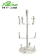  Custom White Rotatable Metal Rack Wig Display Stand