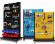  Gas Station Retail Store Accessory Pegboard Racks Standing Fixing Tool Pegboard Display with Wheels