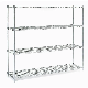  4 Tier Standing Display Rack with Wheels Wire Shelving Retail Store Storage