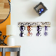  Wall-Mounted Tone Metal Hanging Rail on Rustic Burnt Wood for Eyewear Display Rack