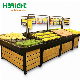  Supermarket Store Display Metal Wooden Fruit and Vegetable Stand Rack