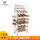  Metal Wire Bottle Candy Potato Chip Food Super Market Snack Display Racks Basket Snacks Display Stand Moving Wheel Floor Stand Food Display Rack