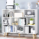  Wooden Open Shelf Bookcase - 3-Tier Floor Standing Display Cabinet Rack with Legs, 10 Cubes Bookshelf, Warm White