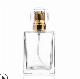  Clear Square Glass Retangular Perfume Bottle with Aluminum Golden Silver Spray Pump with Al Mist Cap Mist Sprayer