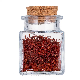  China Factory Safety Clear Saffron Glass Bottle Cork Lid