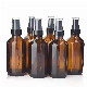  120ml 4oz Cleaning Essential Oil Amber Glass Bottle with Black Fine Mist Spray