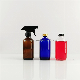  500ml Refillable Boston Round 16 Oz Amber Spray Glass Bottle with Trigger Spray Top