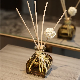  DIY Home Fragrance Empty Perfume Bottles Refillable Aroma Essential Oil Container Jar Glass Reed Diffuser Bottle with Rattan Sticks and Sola Flowers